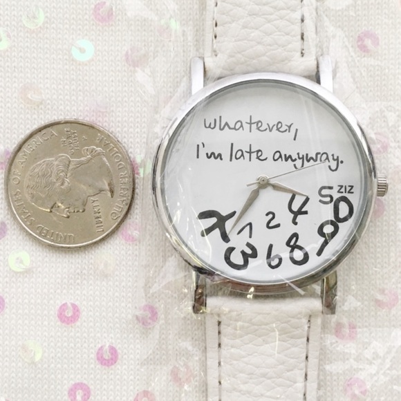 I’m Late Anyway Quartz Statement Watch. NWT - Picture 7 of 9